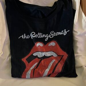 Rolling Stones Gildan Black Cotton T-Shirt with The Rolling Stoned Graphic Tee